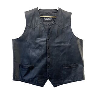 Vintage Catalani Leather Experts Vest Size XXXL